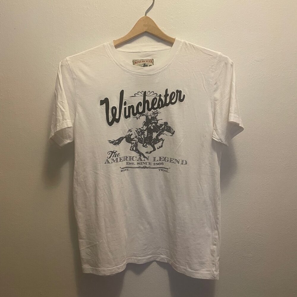 NWOT vintage Winchester short sleeve crew tee with print & embroidery RARE